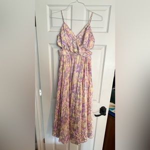 ASTR the Label PLEATED TWIST BUST MIDI DRESS